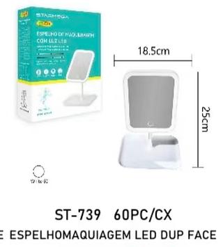 espelho maquiagem led dup face