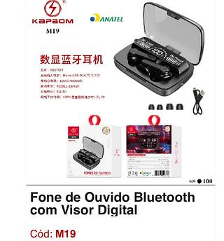 Fone de ouvido bluetooth com visor