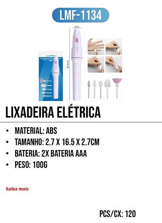 lixadeira lixa eletrica portatil p unhas