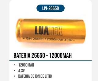 Bateria 26650 - 12000mAh Luatek