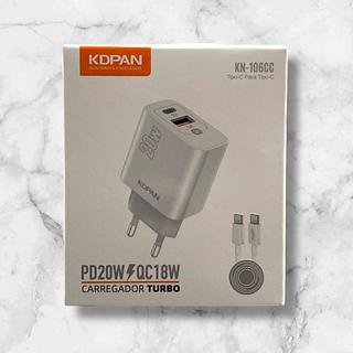 Carregador completo - Saída tipo c/USB e entrada tipo C