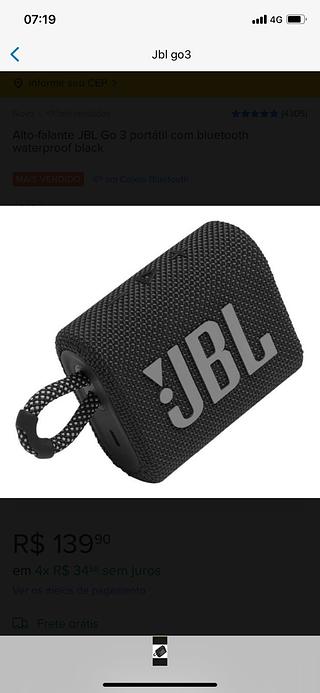 cx de som jbl go 3