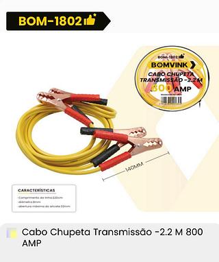 capo chupeta 2.2 m 800amp