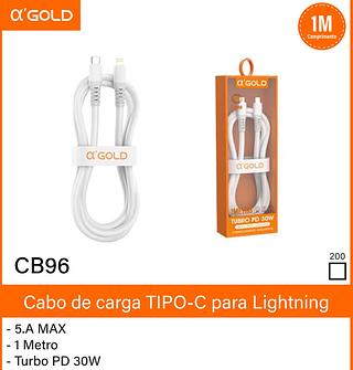 cbo de carga tipo c para lightning