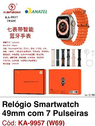 relogio smartwatch 49mm com 7 pulseiras