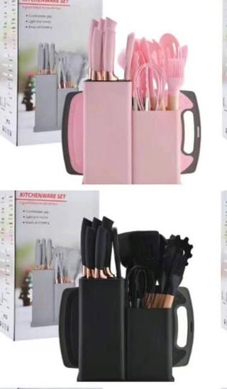 kit faca com kit cozinha com tabua 19 peca