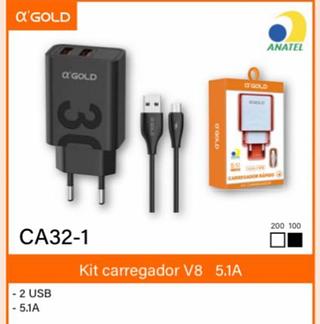 CARREGADOR V8 5.1A gold