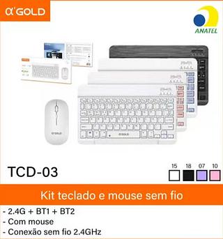 KIT TECLADO SEM FIO WIFI+BT ley 177