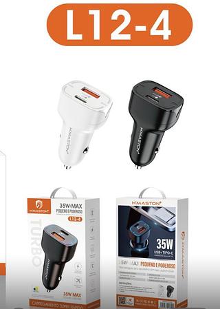 tomada de usb+tipo c para carro 35w