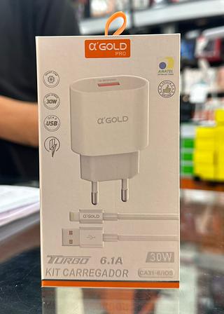 kit carregador ios 30w turbo 6,1a
