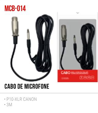 cabo para audio microfone 3 metro