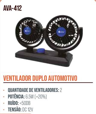 ventilador duplo automotivo para carro 12 v