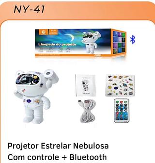 Projetor estrelar nebulosa com controle + bluetooth