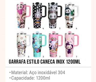 Garrafa Labubu 1200ml copo