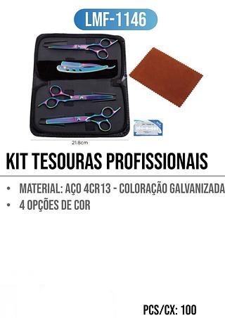 kit tesouras profissionais