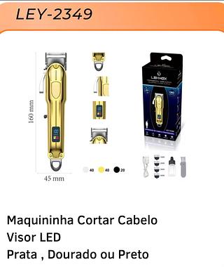 Maquina de cortar cabelo visor LED