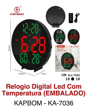 relogio digital led com temperatura