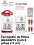 carregador de pilha aa/aaa/9v(com 4 pilha aa)