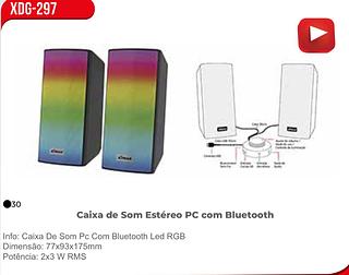 cx de som para pc e aceita blutu e cartao mamoria