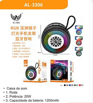 caixa de som modelo pneu