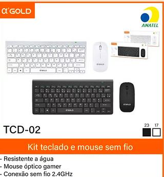 Kit teclado e mouse sem fio