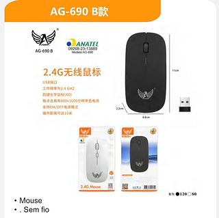 Mouse sem fio Recarregavel