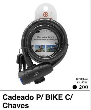 cadeado p/bike c/chaves