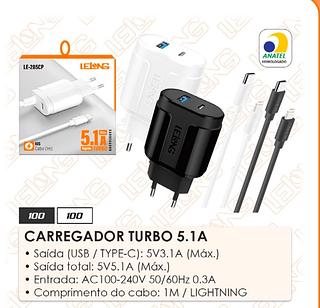 Carregador completo turbo 5.1A IOS