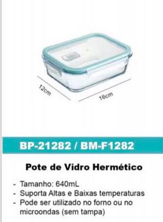 Recipiente, pote de vidro hermético