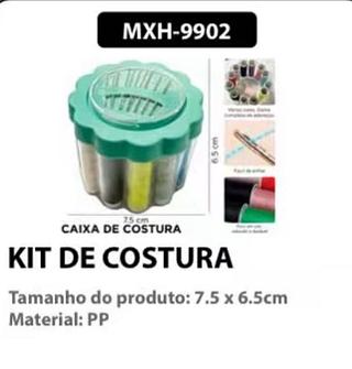 kit de costura linha com agulha