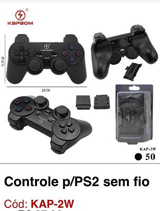 controle p/ps2 sem fio