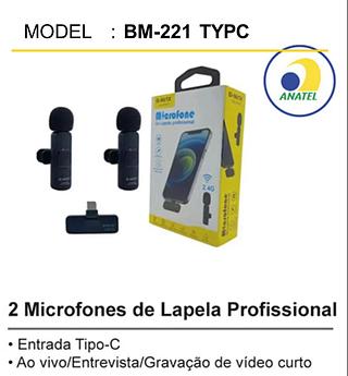 2 microfone de lapela profissional tipo c