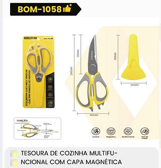 Tesoura de cozinha Multifuncional com capa magnetica