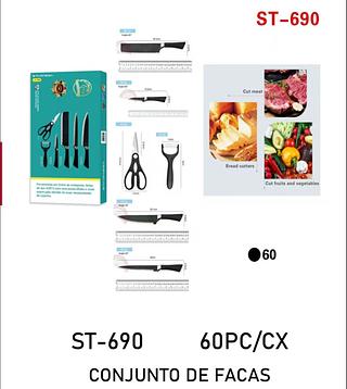 conjunto de facas kit faca