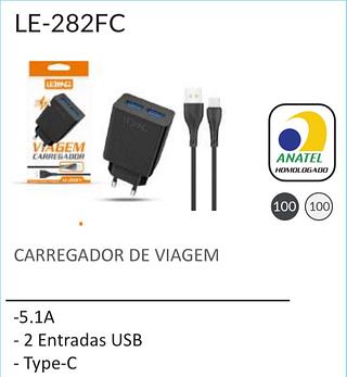 carregador 5.1a tipoc lelong