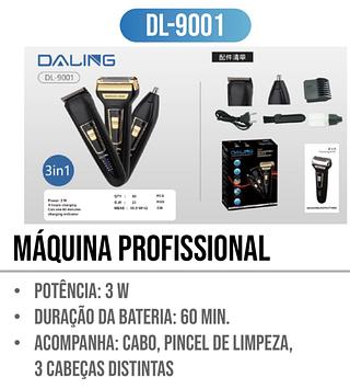 maquina cabelo 3 em 1 nariz cx 60 peca