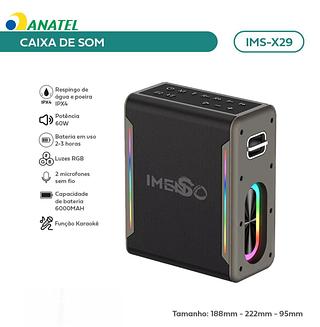 caixa de som com 2 microfone 000591