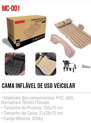 cama inflavel de uso veicular