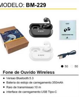 Fone de ouvido bluetooth