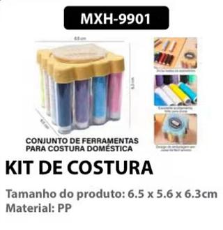 kit de costura linha com agulha