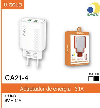 Adaptador de energia 3.1A gold