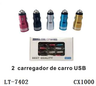 fonte usb para carro modelo de metal lt 7402