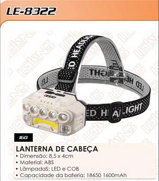 lanterna de cabeca cx 160pc