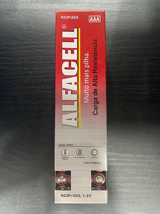 pilha aaa alfacell pacote com 60 pilha