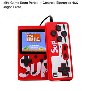 mini game retro portatil com controle 400 jogo