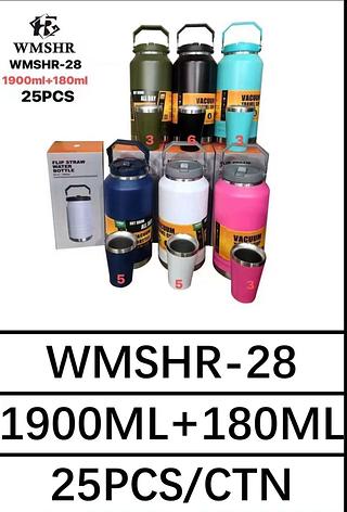 kit garrafa com copo 1900ml +180ml