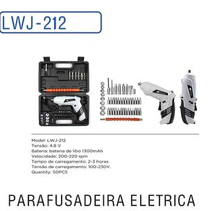parafusadeira eletrica lwj 212