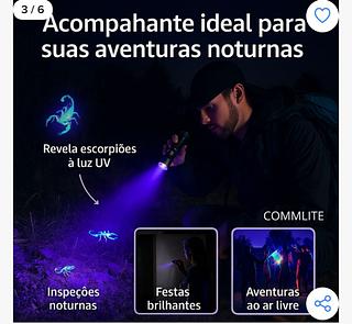 lanterna led uv luz negra