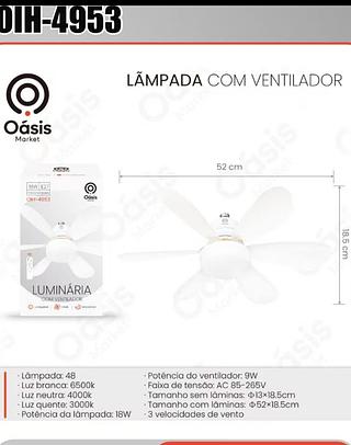 Ventilador com lâmpada