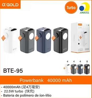 bateria portatil powerbank com luminaria 40000 mah